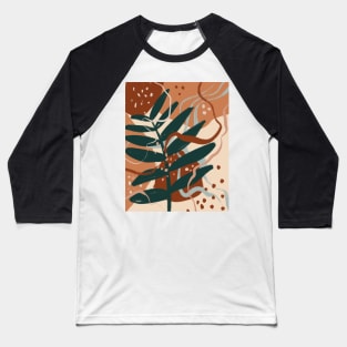 Abstract Leaf 2, Modern Minimal Art Baseball T-Shirt